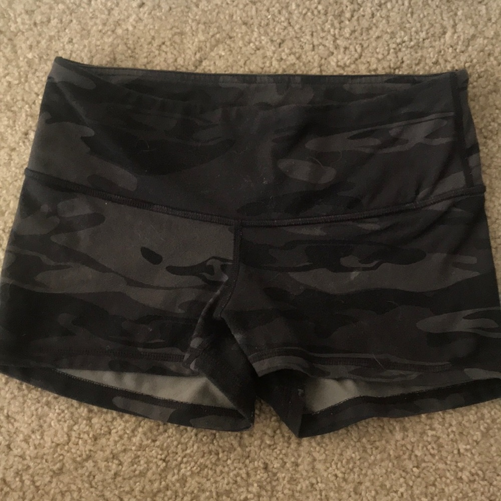 Lululemon Army print shorts